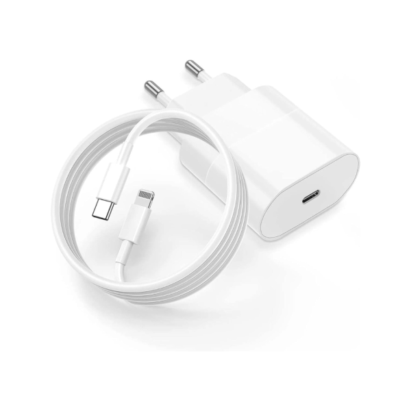 20W Fast Charger for iPhone with USB-C to Lightning Cable